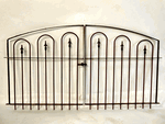Vintage Metal Woodson Garden Fence Gate - 3 ft Tall x 6 ft Wide