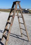 Vintage Wooden 6 Step Ladder - Rustic Display - No Shelf