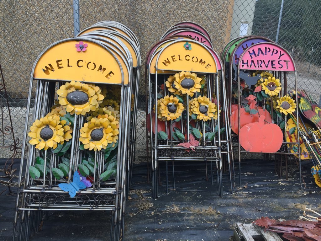 Trellis with Flowers Decorative Yard Decor Garden Stake