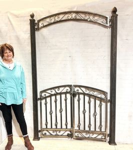 Wrought Iron Curly Arbor Gate - Entry Arch
