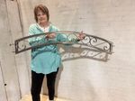 Wrought Iron Curly Arbor Gate - Entry Arch