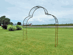 Wrought Iron Arch Fancy Curl Driveway Arbor -10 ft