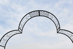 Wrought Iron Arch Fancy Curl Driveway Arbor -10 ft