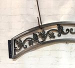 Wought Iron Grape & Ivy Wall Arch - Heavy Concord Design