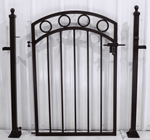Wrought Iron Circle Top Entrance Gate 36t x 30w