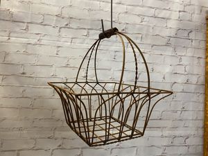 Wrought Iron 16 Samuel Square Basket Decorative Container  Planter
