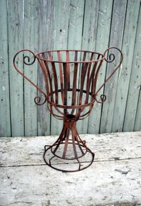 Wrought Iron 19 Urn with Handles - Planter