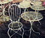 Wrought Iron 2 Chairs & Table Set