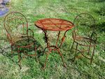 Wrought Iron 24 Bistro Patio Table Metal Furniture