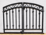 Wrought Iron 36t x 54w Double Delaware Entry Gate