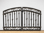Wrought Iron 3ft Tall x 6ft Wide Center Divide Donovan Entry Gate