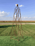 Wrought Iron 45 Carrom Obelisk Garden Trellis