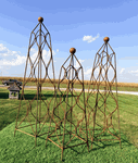 Wrought Iron 45 Carrom Obelisk Garden Trellis