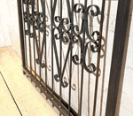 Wrought Iron 4ft Tall x 3.5ft Wide Curly Modesto Gate