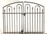 Wrought Iron 4ft Tall x 64in Wide Center Divide Woodson Entry Gate