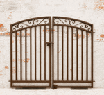 Wrought Iron 4ft Tall X 6ft Wide Center Divde Delaney Gate