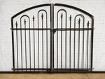 Wrought Iron 4ft Tall x 6ft Wide Center Divide Des Moines Entry Gate