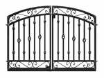 Wrought Iron 4ft Tall x 6ft Wide Center Divide Donovan Entry Gate