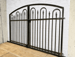 Wrought Iron 4ft Tall x 7.5ft Wide Center Divide Des Moines Entry Gate
