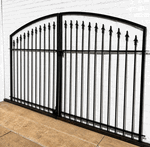 Wrought Iron 4ft Tall x 7.5ft Wide Center Divide Lamoine Driveway Gate