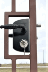 Wrought Iron 4ft x 3.5ft Curly Modesto Gate with Keyed Lever Lock