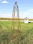 Wrought Iron 52 Carrom Obelisk Garden Trellis