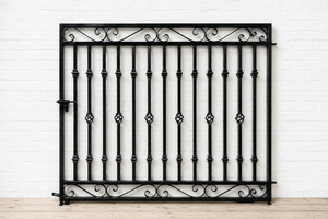 Wrought Iron 5ft Tall x 5ft Wide Flat Top Donovan Gate