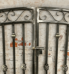 Wrought Iron 5ft Tall x 8ft-9ft Wide Center Divide Donovan Gate