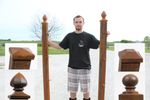 Wrought Iron Des Moines 6t x 6w Entry Gate - 1 Stock Frame