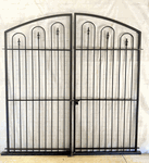 Wrought Iron Des Moines 6t x 6w Entry Gate - 1 Stock Frame