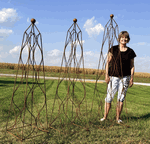 Wrought Iron 66 Carrom Obelisk Garden Trellis