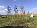 Wrought Iron 66 Carrom Obelisk Garden Trellis