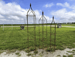 Wrought Iron 69 Double Tall Rose Topiary Garden Trellis Rustic Metal