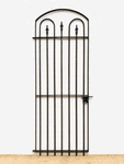 Wrought Iron 6ft Tall x 2.5ft Wide Woodson Entry Gate