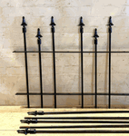 Wrought Iron All Spear 2ft Tall Fence - 2/3rd Panel
