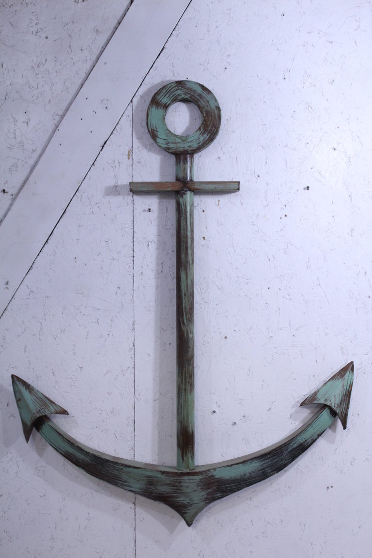 Wrought Iron Anchor Water Lawn Decor Nautical Decor