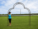 Wrought Iron Arch Fancy Curl Driveway Arbor -10 ft