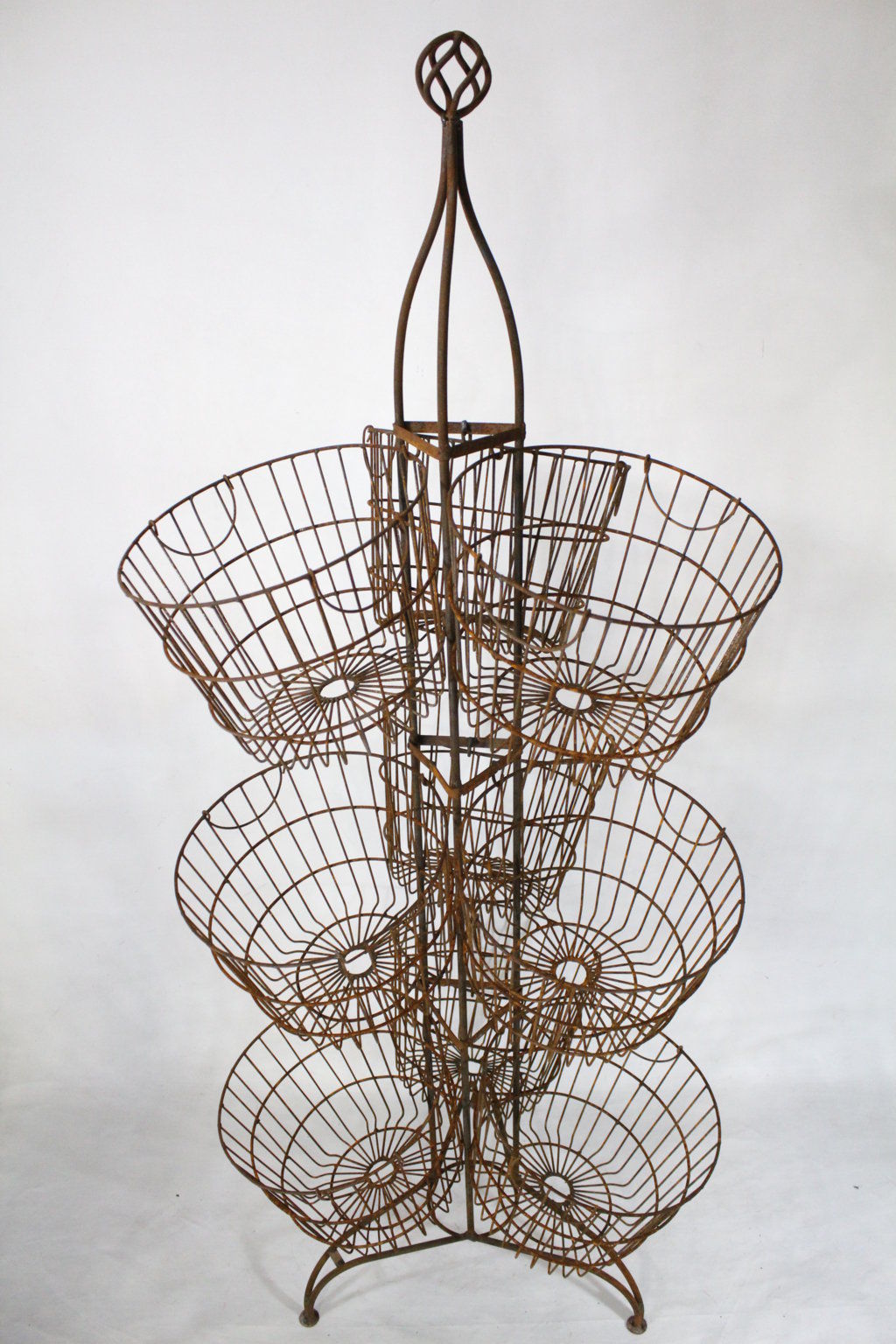 Wrought Iron Basket Tree Stand 