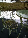 Wrought Iron Bistro Table & 2 Chairs Set