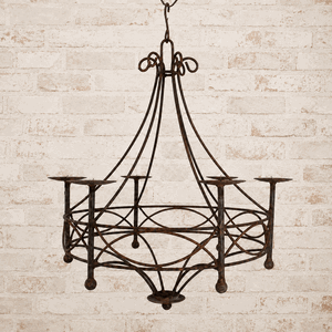 Wrought Iron Cassie Chandelier Candle Lighting Candelabra