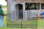Wrought Iron Cavalier Double Entry Gate - 3 x 8
