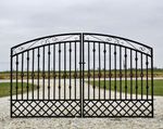 Wrought Iron Cavalier Double Entry Gate - 3' x 8'