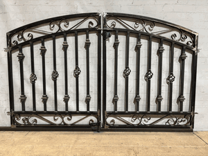Wrought Iron Center Divide Gates - Double Swing Gates