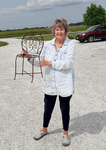 Wrought Iron Small Round Chair- Patio Furniture
