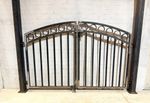 Wrought Iron Circle Arbor Gate - Metal Entry Arch
