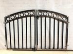 Wrought Iron Circle Arbor Gate - Metal Entry Arch