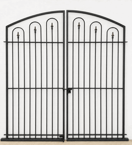 Wrought Iron Des Moines 6t x 6w Entry Gate - 1 Stock Frame