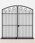 Wrought Iron Des Moines 6t x 6w Entry Gate - 1 Stock Frame