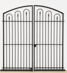 Wrought Iron Des Moines 6't x 6'w Entry Gate - 1" Stock Frame