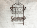 Wrought Iron Cross Heart Basket Shelf - Pot Holder